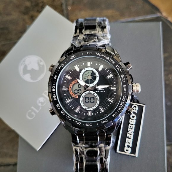 Globenfeld Men's Sports Stopwatch Tachymeter Watch - Picture 2 of 11